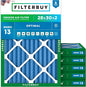 Filterbuy 28x30x2 Air Filter MERV 13 Optimal Smoke & Allergy Defense, by Filterbuy