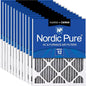 Nordic Pure 12x24x1 Furnace Air Filters MERV 12 Pleated Plus Carbon 12 Pack by NordicPure