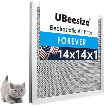 UBeesize 14x14x1 Reusable Electrostatic Air Filter HVAC AC Furnace Filter by UBeesize