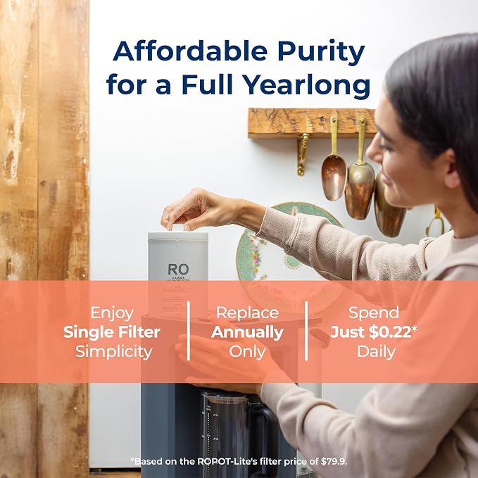 Bluevua RO100ROPOT-LITE Countertop Reverse Osmosis Water Filter System - Image 6