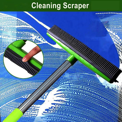 Multifunctional Broom, Telescopic Carpet Rake Rubber Pp 12.6in Brush Easy Wash - Image 2