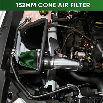 6" 152mm Cold Air Intake Filter Clamp-On Replacement High Flow Inlet Air Filter - Image 6