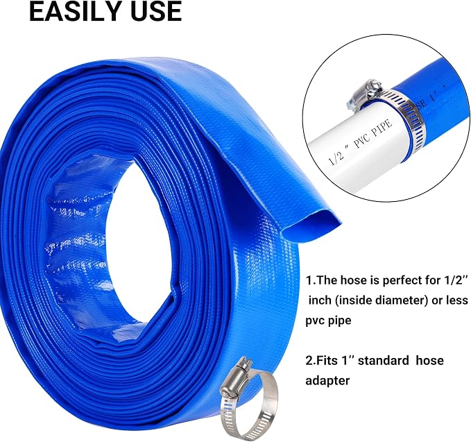 1" x 50 FT Pool Backwash Hose, - Image 5