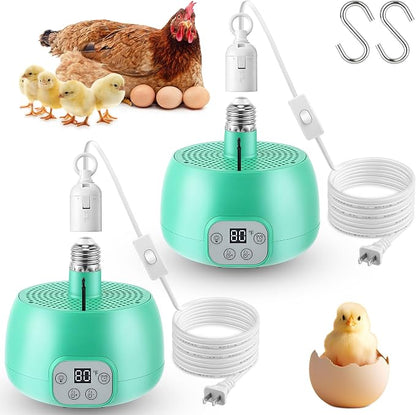 Enhon 2 Sets Chicken Coop Heater, Timing Heat Lamp by Clickhere