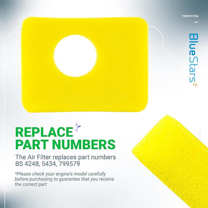 BlueStars 6 Pcs 799579 Air Cleaner Foam Filter - Image 4