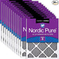 Nordic Pure 16x20x1 Furnace Air Filters MERV 8 Pleated Plus Carbon 24 Pack by NordicPure