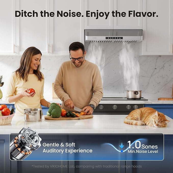 Under Cabinet Range Hood 30 Inch, 980CFM Fast Venting Ducted, Kitchen Hood - Image 5