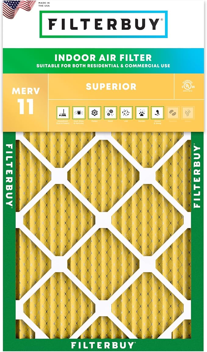 Filterbuy 10x18x1 Air Filter MERV 11 Superior Pet & Allergy Defense, by Filterbuy