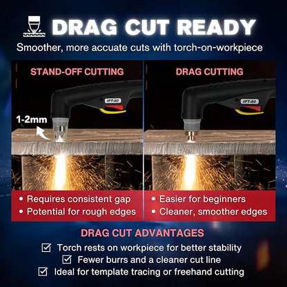 LTP8050 CNC | 80A Blowback Plasma Cutter, THC/ARC OK, LED Display & Front - Image 2