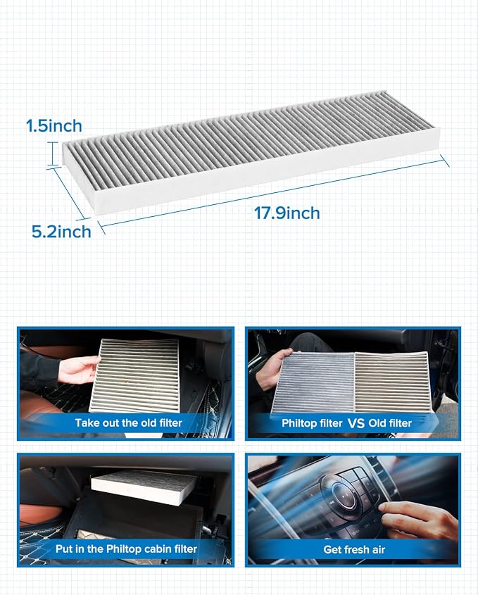 PHILTOP ACF032 Cabin Air Filter, Replacement - Image 8