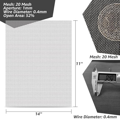 4 Pack 11x14 Inch Wire Mesh, 20 Mesh Stainless Steel Mesh, Never Rust Sturdy - Image 3