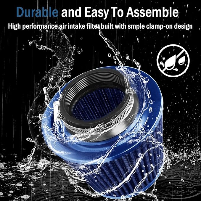 Universal Clamp-On Air Intake Filter, High Performance, Washable Filter - Image 6