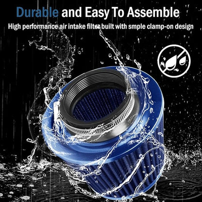 Universal Clamp-On Air Intake Filter, High Performance, Washable Filter - Image 6