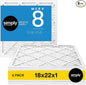 Simply 18x22x1 Air Filter, Merv 8, 6 Pack, by SimplyFilters
