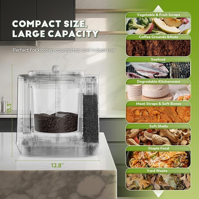 Electric Composter for Kitchen, Large Smart Compost Bin - Image 5