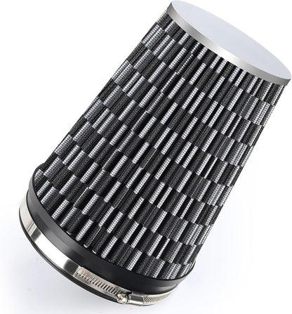 6" 152mm Cold Air Intake Filter Clamp-On Replacement High Flow Inlet Air Filter by DrivewithConfidence