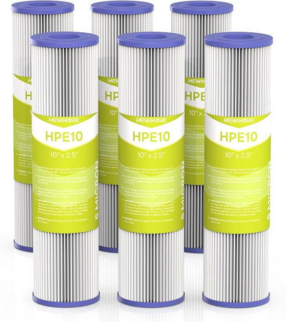 5 Micron Whole House Water Filter Cartridge, Pleated Sediment Filters by MewMore