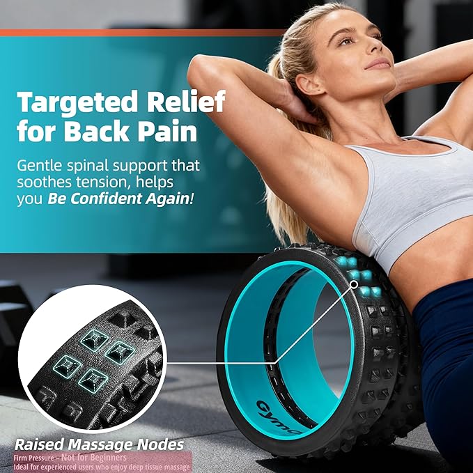 Back Roller for Back Pain Reliefn & Stretching, Deep Tissue Massage Roller Supports Up to 530 lbs / 240 kg, 5.5''-7.5'' Curved Foam Roller for Home Physical Stretching