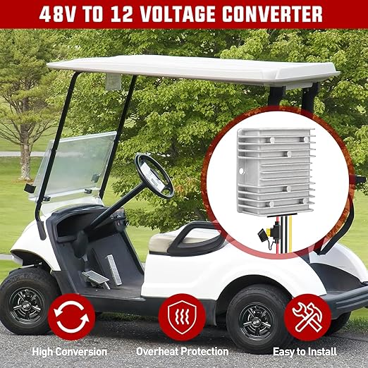 Nilight 48V to 12V Voltage Converter 240W 20A Regulator Step Down to 12VDC Waterproof DC Convert Reducer Power Supply Transformer Module for Golf Cart Scooters Trucks
