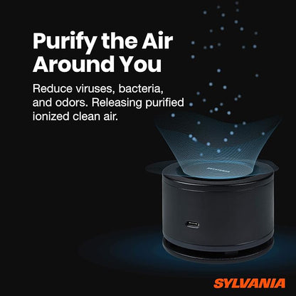 SYLVANIA - Airzing Mini Air Purifier - Vehicle, Office - Air Ionizer, USB-C - Image 2