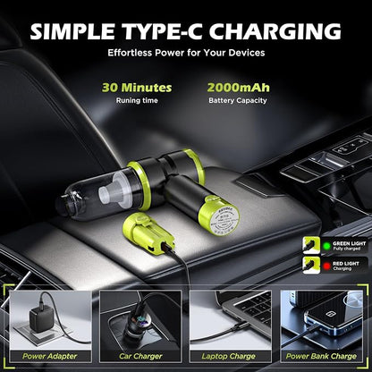 Handheld Car Vacuum with 15000PA Power, 4 in 1 Powerful Cordless Vacuum Cleaner - Image 5