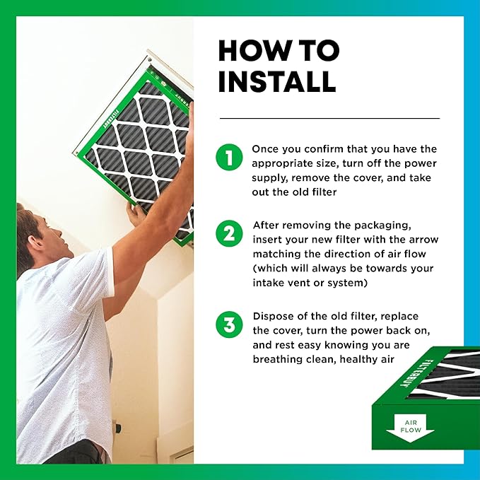 Filterbuy 24x25x1 Air Filter MERV 10 Odor & Allergy Defense - Image 5