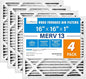 LotFancy 16x16x1 Air Filter MERV 13 4-Pack, Electrostatic Pleated HVAC Furnace by LotFancy