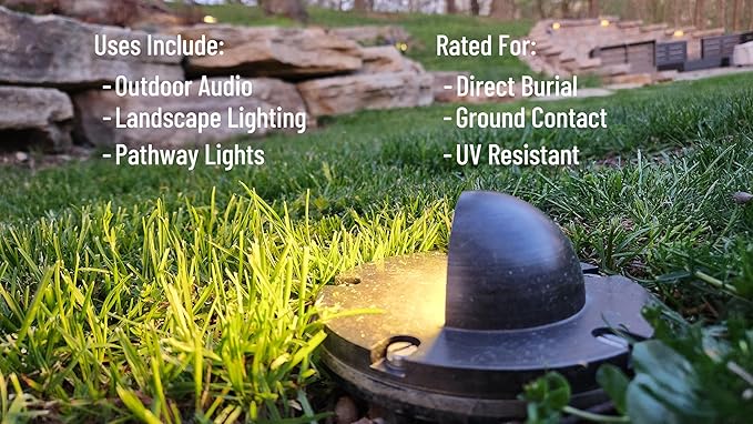 KnuKonceptz Direct Burial Outdoor Tinned Copper Speaker Wire (14 Gauge - 100 Feet)