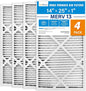 LotFancy 14x25x1 Air Filter MERV 13 4-Pack, Electrostatic Pleated HVAC Furnace by LotFancy