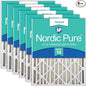 Nordic Pure 16x20x4 Pleated MERV 14 Air Filters 6 Pack by NordicPure