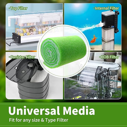 AQUANEAT Aquarium Filter Media Pad Dual Density Bonded Filter Floss Roll Cut to - Image 3
