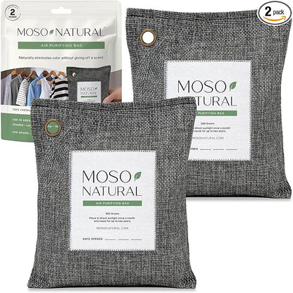Moso Natural Air Purifying Bag 200g HGTV Editor's Pick | Premium Bamboo by MosoNatural