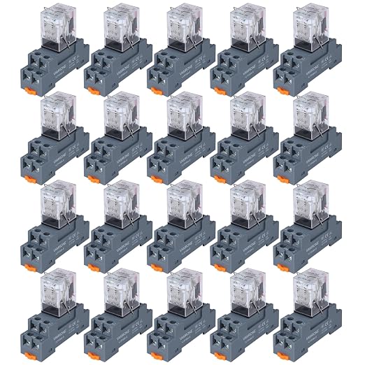 20PCS Electromagnetic Power Relay, 8-Pin 10 AMP 24V AC Relay Coil by VAMRONE