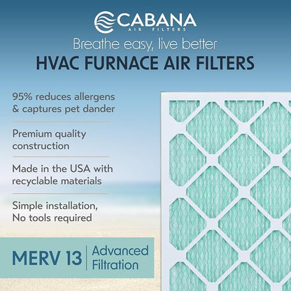 Cabana Filters 6-Pack 14x30x1 MERV 13 AC Furnace Air Filter - Image 2