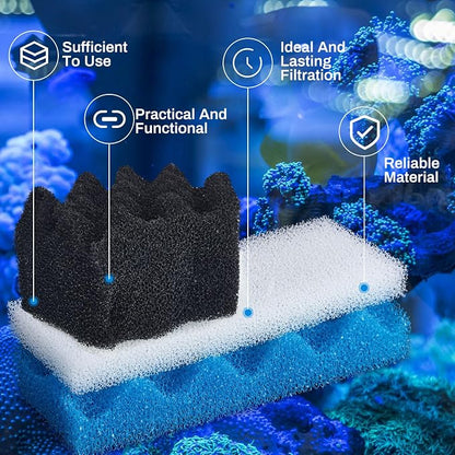 18 Pcs Compatible with 306/307 Bio Sponge Set Compatible with Aquarium Filters - Image 4