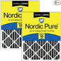 Nordic Pure 20x20x4 Furnace Air Filters MERV 10 Pleated + Carbon 2 Pack by NordicPure