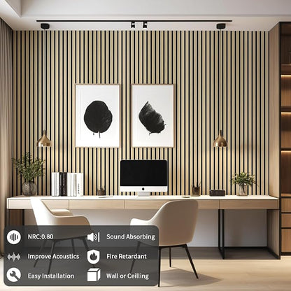 Wood Slat Wall Panel, 3D Soundproof Wall Panels, Large Acoustic Panels - Image 4