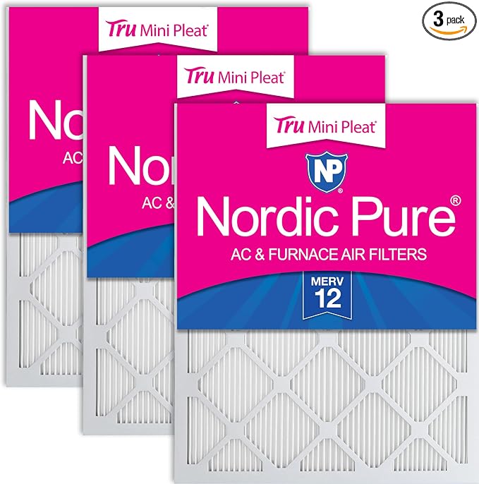 Nordic Pure 14x30x1 Tru Mini Pleat MERV 12 AC Furnace Air Filters – 2.5X More by NordicPure