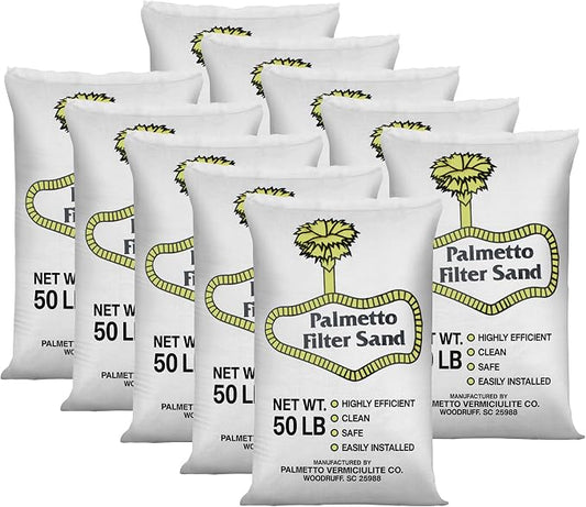 Palmetto 10 Pack Pool Filter Sand, Clean and Clear Water, Natural Sand by Unknown
