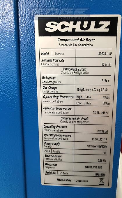 Schulz Refrigerated Air Dryer for Air Compressor, Compressed Air Systems - Image 6