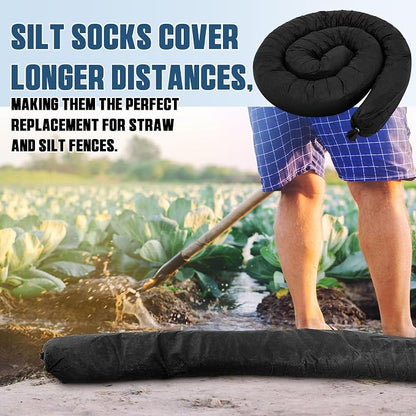 2 Pcs Sediment Filter Erosion Control Blanket Silt Fence Sock - Image 6