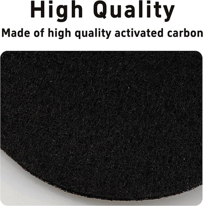6PCS 6.7” Round Compost Bin Charcoal Filters, 0.4” Thick Activated Carbon - Image 4