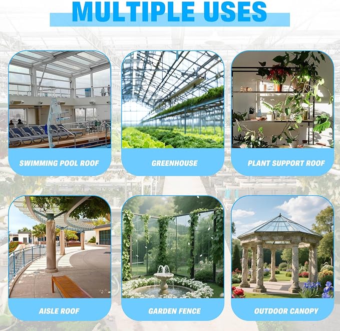 14 Pack Polycarbonate Greenhouse Panels, Excellent Light Transmission & Weather - Image 5