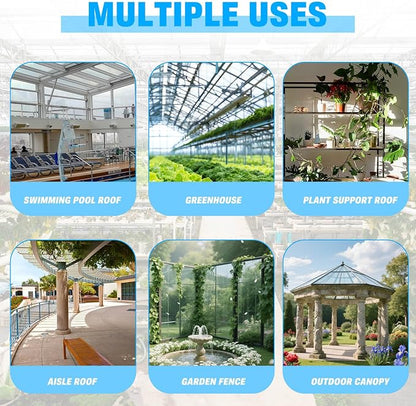 14 Pack Polycarbonate Greenhouse Panels, Excellent Light Transmission & Weather - Image 5