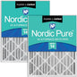 Nordic Pure 20x25x4 Pleated Air Filters MERV 14 Plus Carbon 2 Pack by NordicPure