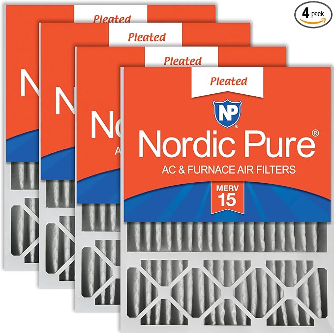 Nordic Pure 20x25x5 Honeywell/Lennox Replacement MERV 15 Air Filters 4 Pack by NordicPure