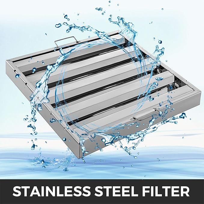 VBENLEM Pack of 6 Hood Filters 19.5W x 19.5H Inch, 430 Stainless Steel 4 - Image 3