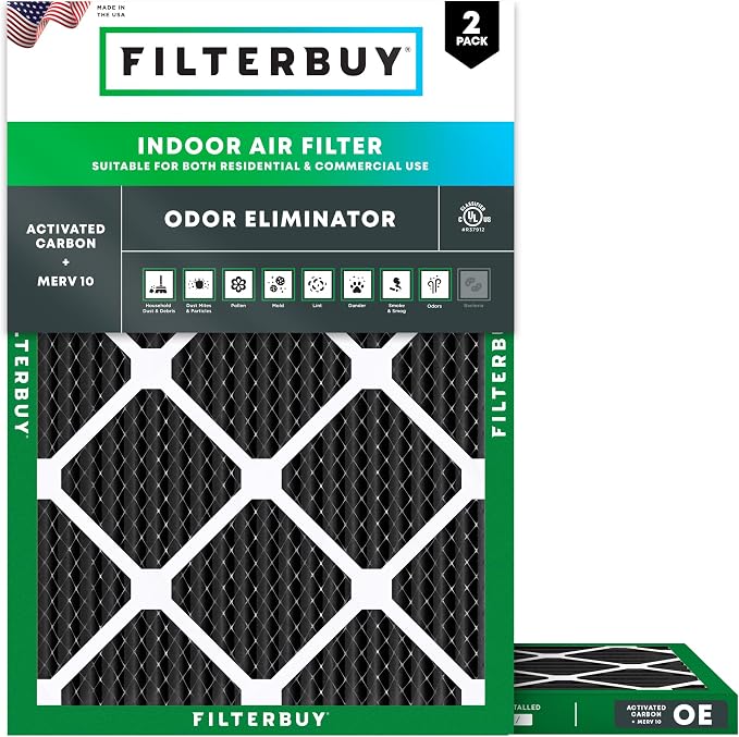 Filterbuy 20x23x1 Air Filter MERV 10 Odor & Allergy Defense by Filterbuy
