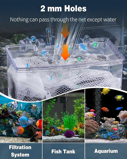 Pawfly 8 Pack Aquarium Filter Media Bags, Fish Tank Fine Mesh Bag - Image 5