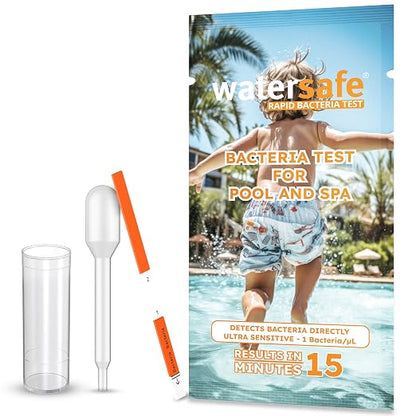 Pool and Spa Rapid Bacteria Test by Watersafe, Test Strips to Detect Down to 1 by Watersafe